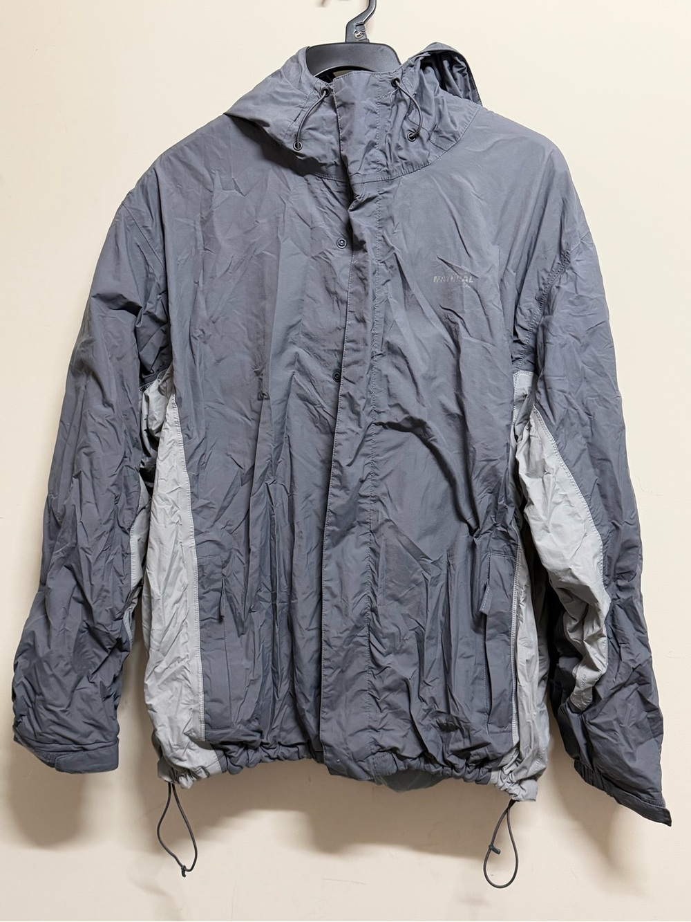 Men's Hooded Windbreaker Jacket in Dark Gray